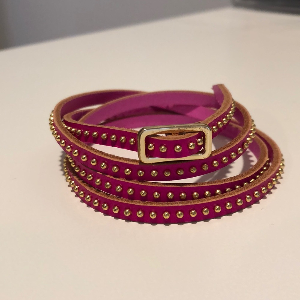 Leather multi wrap bracelet